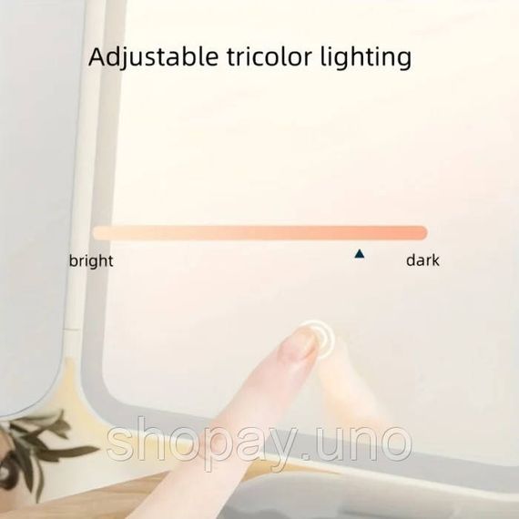 Тройное LED-зеркало для макияжа KAR193 складное аккумуляторное белое | Зображення 1