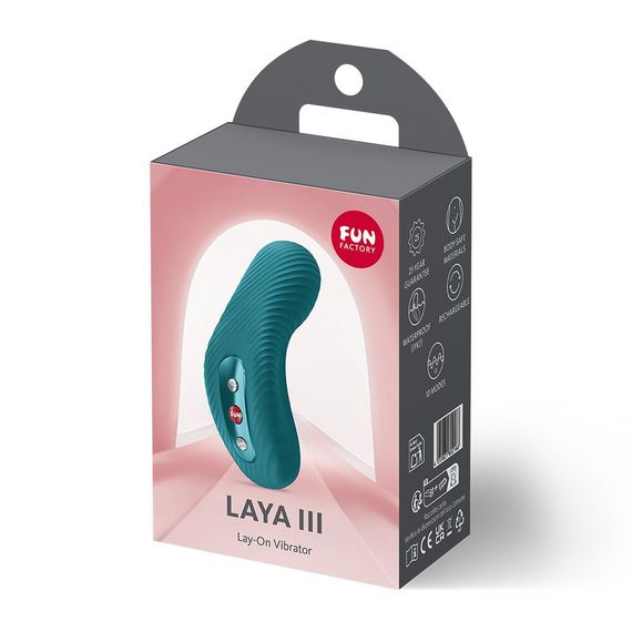 Накладний вібратор Fun Factory LAYA III Bottle Green, ефект постукування пальцем | Зображення 6
