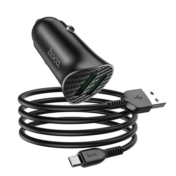 Автозарядний пристрій Hoco Z39 QC3.0 Micro 2USB | Зображення 1
