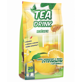 Чай гранульований з ароматом лимона, розчинний чай Tea Drink 300 г, Польща, з вітаміном С