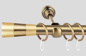 Карниз для штор металевий, однорядний 19 мм Валео Антик 320 див.(стик двох труб)