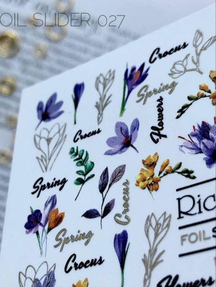 Фольгированный слайдер RichColor 027 на водяной основе (6.5x9.5см) | Зображення 1