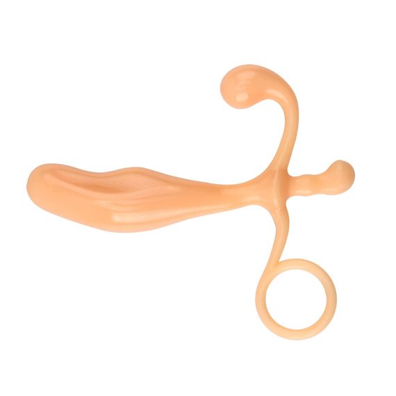 Массажер простаты Chisa Prof.Jason C Prostate Exerciser с анатомическим рельефом, бежевый sexstyle | Зображення 1