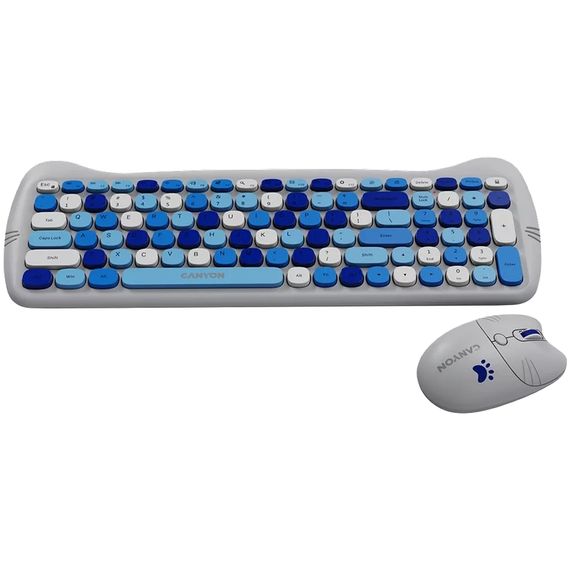 Комплект Canyon HSET-W6 Kitty Edition Wireless UA Blue (CNS-HSETW6BL) | Зображення 2