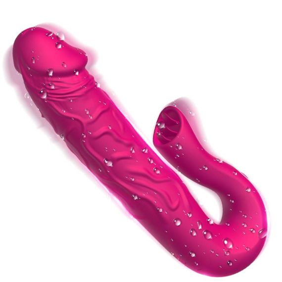 Подвійний вібростимулятор Realistic Tongue Stimulating Sex Aura | Зображення 6