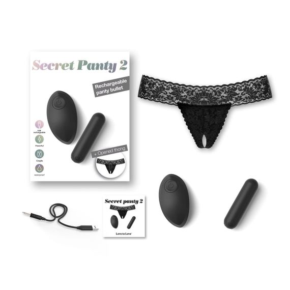 Вібратор Love To Love SECRET PANTY 2, в комплекті трусики, вібропуля, пульт ДУ, 10 режимів роботи | Зображення 4