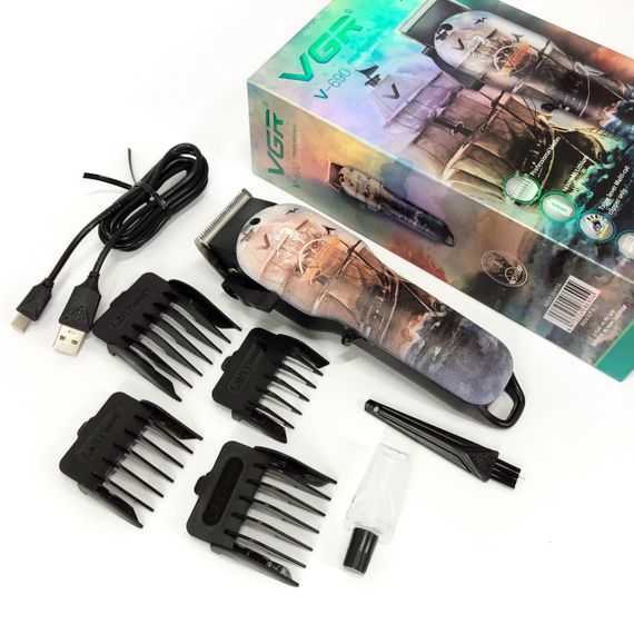 Машинка для стрижки з насадками бездротова VGR, Машинка для стрижки волосся професійна JR-83 | Зображення 3