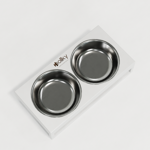 Миски на подставке для маленьких собак и котов Hollky Base XS (2 × 0,25 л) BXS-28145-WHWH | Зображення 9