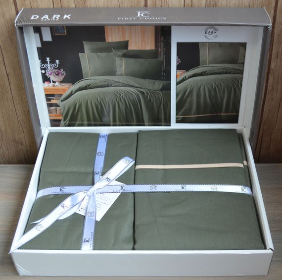 Постільна білизна First Choice Ranforce Deluxe DARK 200 х 220 см Alisa Green | Зображення 2