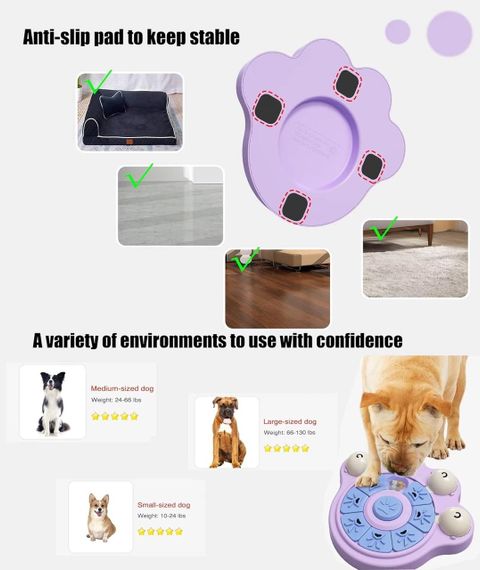 TOKLYUIE Іграшки-головоломки для собак, годівниця для великих собак, інтерактивна головоломка рівня 1 з кормо | Зображення 2
