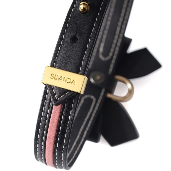 Нашийник з повідцем LOCKINK SEVANDA Love Heart Butterfly Leather Collar Set Чорний One Size | Зображення 4