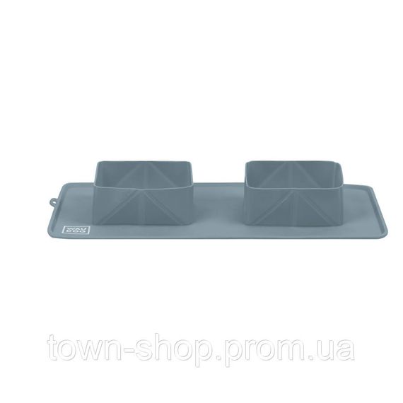Миска складная WAUDOG Silicone, 385х230х50 мм серый | Зображення 1