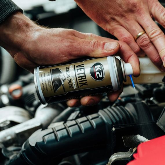 Смазка универсальная K2 Bond Vetrix Vaseline жидкая синтетическая белая аэрозоль 140 мл (B400) | Зображення 1