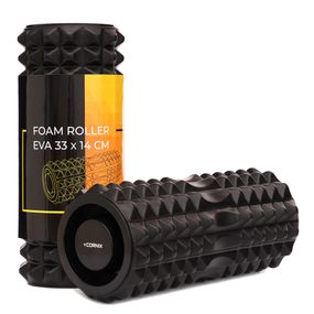 Масажний ролик Cornix EVA 33 x 14 см (валик, ролер) XR-0341 Black