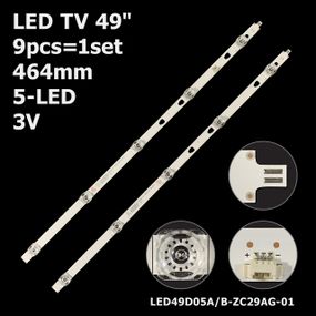 LED підсвітка TV 49" KIVI 49US720SU LED49008A ZC14G-02 P/N: 303439008204 9шт.