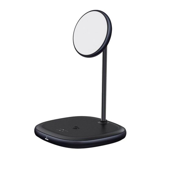 БЗП Baseus Swan 2-in-1 Wireless Magnetic Charging Bracket 20W+USB For type-C 3A 1m Black | Зображення 1