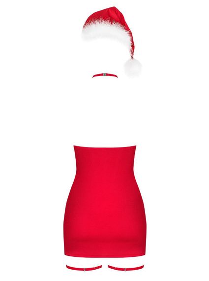 Сорочка Obsessive Kissmas chemise red L/XL sexstyle | Зображення 3