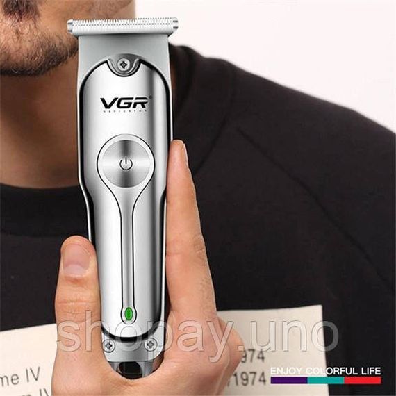 Машинка для стрижки волосся акумуляторна VGR V-071 тример для бороди та вусів, окантувальна машинка | Зображення 8