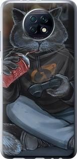 Чохол на Xiaomi Redmi Note 9T gamer cat із силікону FCh_033217