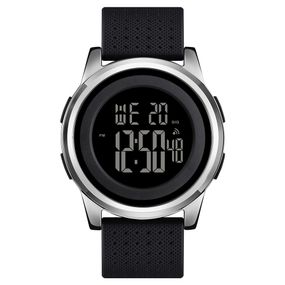 Чоловічий годинник Skmei 1502SI Black-Silver