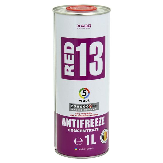 Концентрат антифризу для двигуна Antifreeze Red 13 жестяна банка 1 л