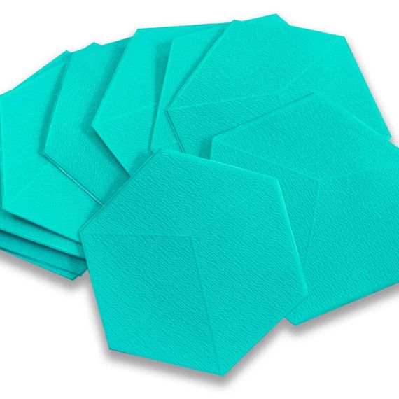 Декоративний самоклеючий шестикутник 3D блакитний 200x230мм (1105) SW-00000745 | Зображення 2