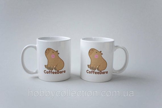 Кружка з принтом "CoffeeBara" 330 мл Біла | Зображення 2