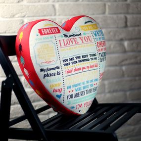 Подушка сердце 3D I love you 40х40х7,5 см (3DPS_WOL028)