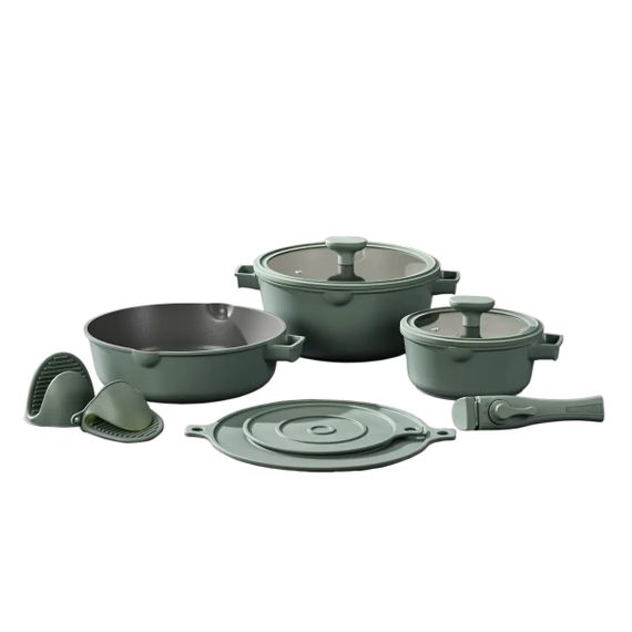 Набор посуды Pepper Forest Chef PR-2501 10 предметов зеленый