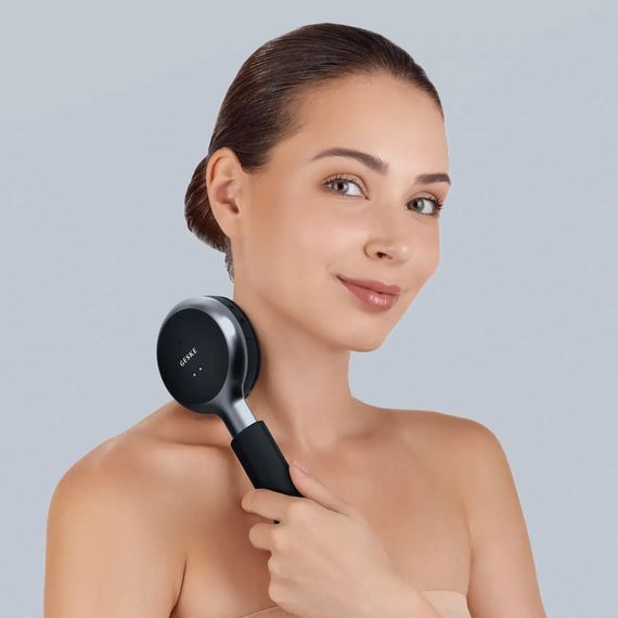 Звукова світлодіодна щітка для всього тіла GESKE Sonic LED Full-Body Brush&Intensive Exfoliator 9в1 aquamarine, Чорний | Зображення 3