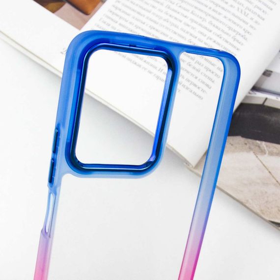 Чохол TPU+PC Fresh sip series для Xiaomi Redmi Note 12 4G Рожевий / Синій | Зображення 4