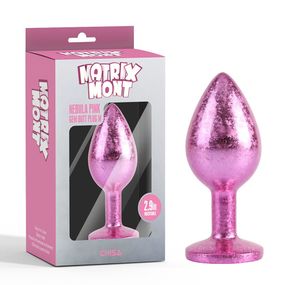 Анальна пробка рожева поталь CHISA MATRIX MONT з рожевим каменем, розмір M Sex Aura