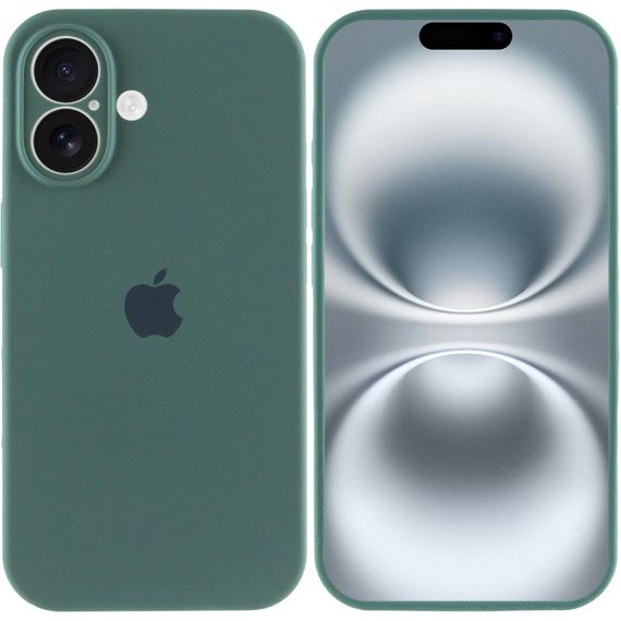 Чохол Silicone Case Full Camera Protective (AA) для Apple iPhone 16 (6.1") Зелений / Pine green | Зображення 2