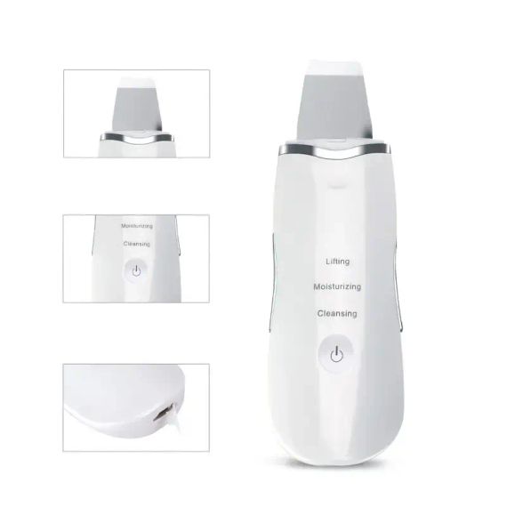 Ультразвуковой скраббер портативный для чистки лица Face Cleaner 8816 / Очиститель поров / Скрабер лифтинг | Зображення 1