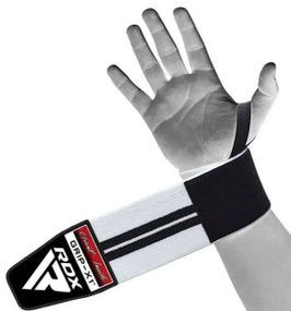 Бинти для зап'ясть (кистьові бинти) RDX W2 Gym Wrist Wraps BLACK/WHITE PLUS (WAH-W3W+)
