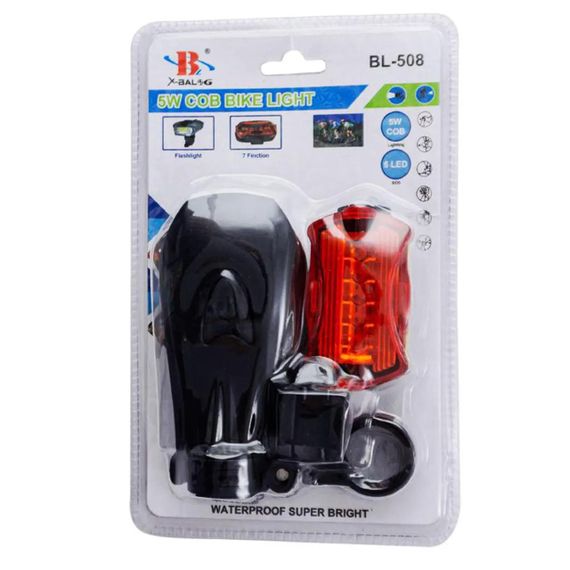 Велосипедний ліхтар зі стопом BL 508 COB, 5 режимів / Велоліхтар передній та задній / Фара на велосипед | Зображення 9