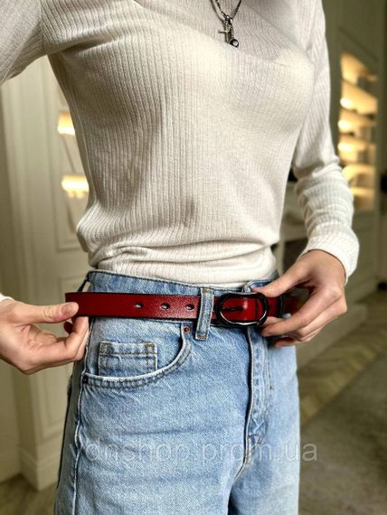 Шкіряний червоний ремінь | Зображення 3