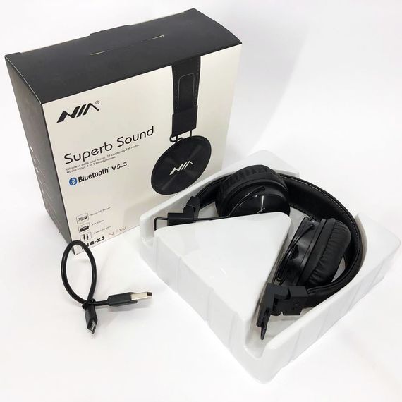 Навушники PRO для музики NIA X3, Арматурні бездротові bluetooth навушники бездротові якісні XB-89 | Зображення 6