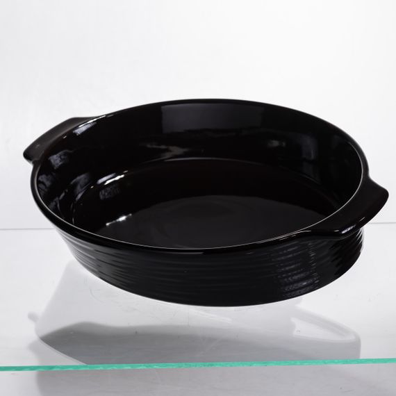Форма для запікання овальна 36×22.5×7 (см) форма для духовки 2 літри Чорний SH1290 | Зображення 1