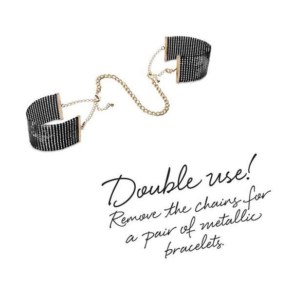 Наручники Bijoux Indiscrets Desir Metallique Handcuffs - Black, металеві, стильні браслети | Зображення 4