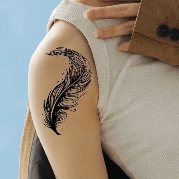 Набор детских временных тату "Черные мини №4" black-tattoo-mini-set-4-H | Зображення 4