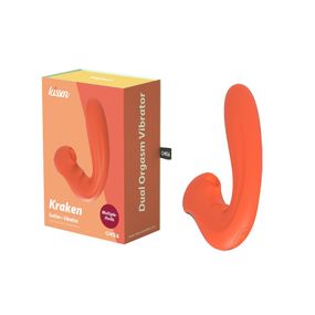 Вибратор Chisa Kissen Kraken с вакуумной стимуляцией и вибрацией, оранжевый Sex Aura