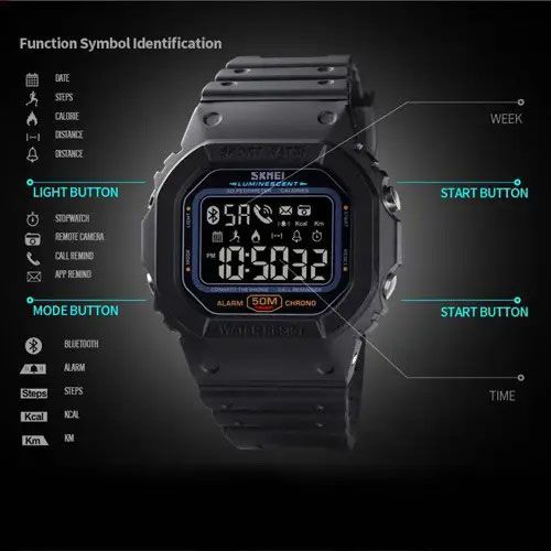 Годинник наручний чоловічий FX-125 SKMEI 1629BK | Зображення 3