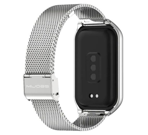 Ремінець металевий Mijobs Milan для фітнес браслета Xiaomi Mi Smart Band 8 Active - Silver | Зображення 2