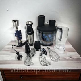 Блендер нержавіюча сталь MAGIO MG-642, Занурювальний блендер з подрібнювачем Смузі мейкер RM-43