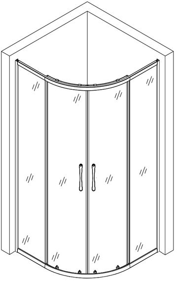 Душова кабіна BRAVO WISLA N80FS без піддона | Зображення 2
