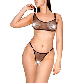 Сексуальний набір білизни із сітки Art of Sex - Deily чорний L-2XL