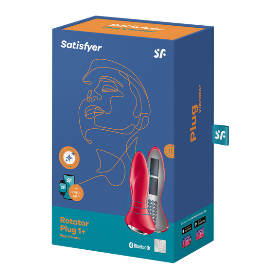 Анальний смарт-вібратор Rotator Plug 1+ з вібрацією та імітацією римінгу, червоний колір Satisfyer (Німеччина) Sex Aura | Зображення 7