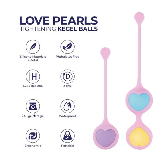 Вагінальні кульки Wooomy Love Pearls Sex Aura | Зображення 4