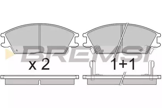 Колодки передні гальмівні Hyundai Accent/Getz 94-10, Bremsi (BP2293) | Зображення 2